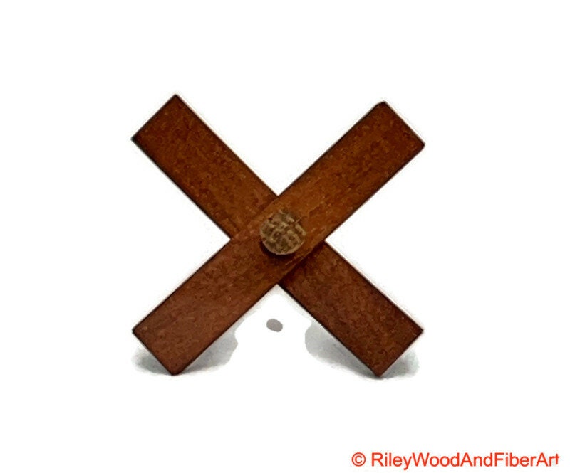 Mini Turkish Drop Spindle - Tzalam Whorl with White Oak Shaft Made by Riley Wood and Fiber Art