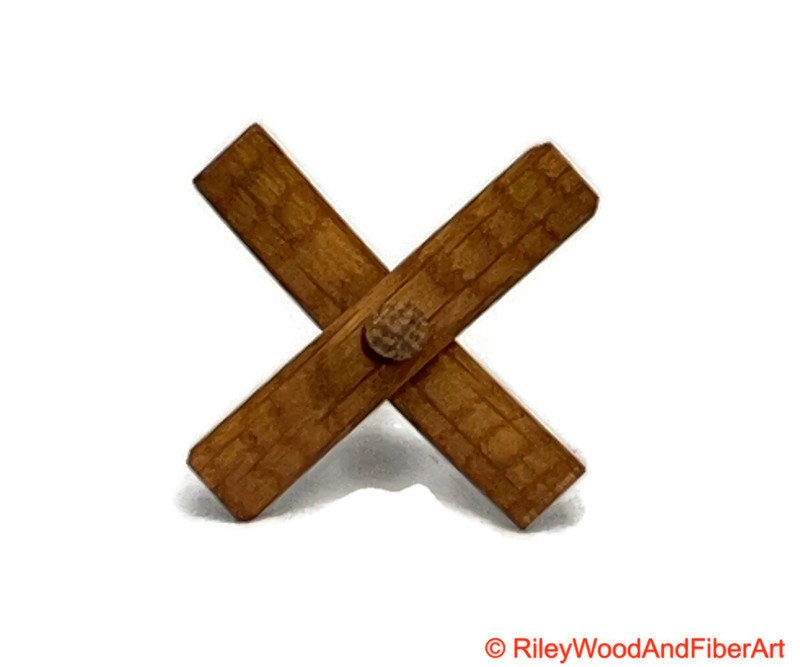 Mini Turkish Drop Spindle - White Oak Whorl with White Oak Shaft on white background