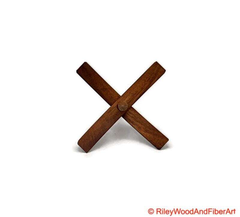 Medium Turkish Drop Spindle - Monkey Pod Whorl with Cherry Shaft made by Riley Wood and Fiber Art