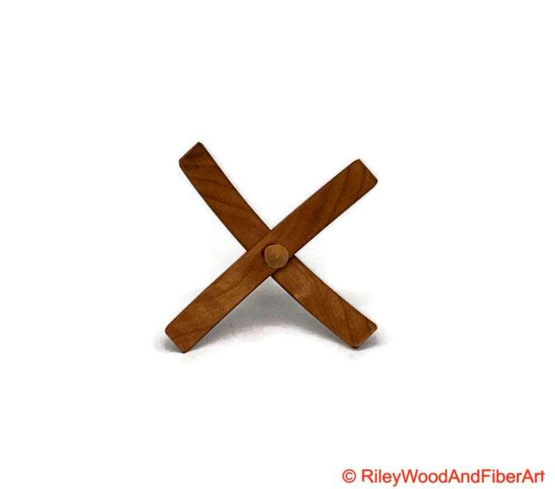 Medium Turkish Drop Spindle - Alder Whorl with Maple Shaft made by Riley Wood and Fiber Art