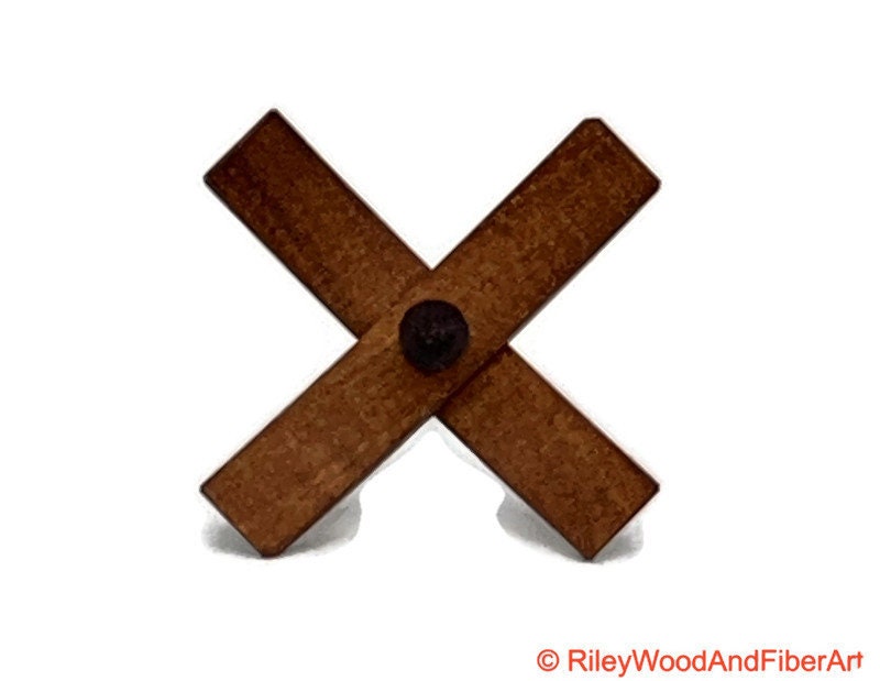 Mini Turkish Drop Spindle - Tzalam Whorl with Cocobolo Shaft on white background