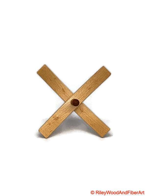 Medium Turkish Drop Spindle - Maple Whorl with Cherry Shaft made by Riley Wood and Fiber Art