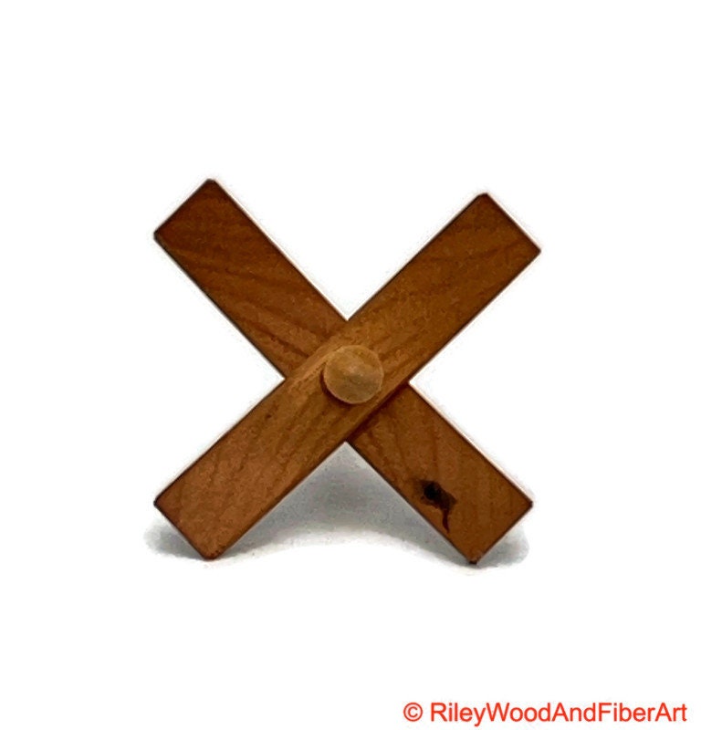 Mini Turkish Drop Spindle - Cherry Whorl with Apple Shaft made by Riley Wood and Fiber Art