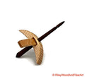 Mini Turkish Drop Spindle - Sitka Spruce Whorl with Jobillo Shaft on white background