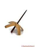 Medium Turkish Drop Spindle - Maple Whorl with Walnut Shaft made by Riley Wood and Fiber Art