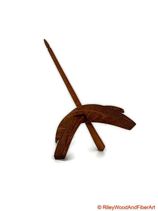 Medium Turkish Drop Spindle - Tzalam Whorl with Cherry Shaft made by Riley Wood and Fiber Art