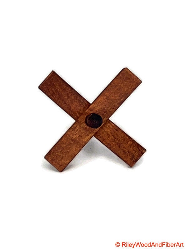 Mini Turkish Drop Spindle - Tzalam Whorl with Chechen Shaft on white background