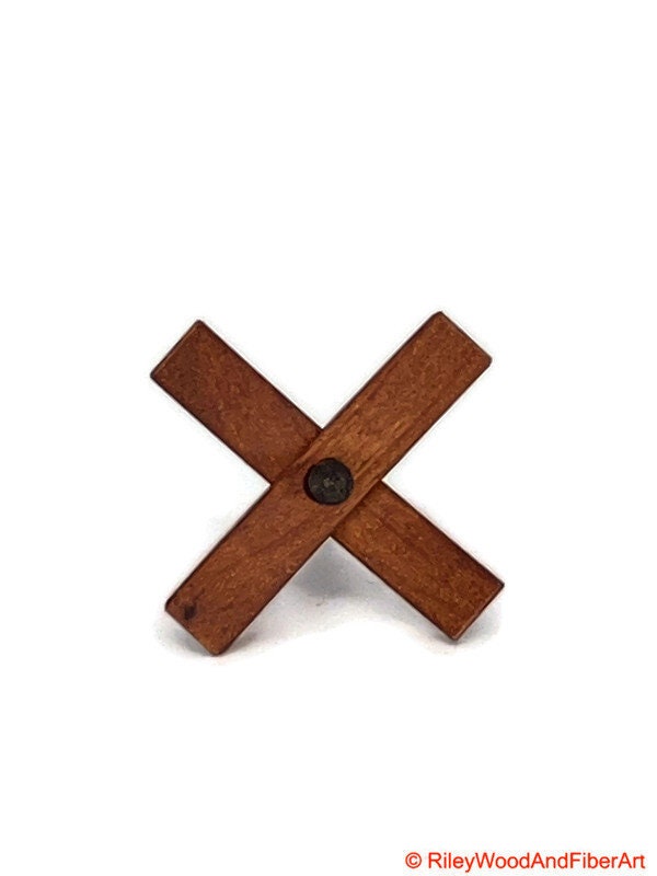 Mini Turkish Drop Spindle - Tzalam Whorl with Walnut Shaft on white background