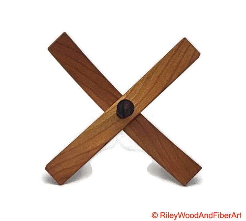 Medium Turkish Drop Spindle - Cherry at Demarcation Whorl with Jobillo Shaft made by Riley Wood and Fiber Art