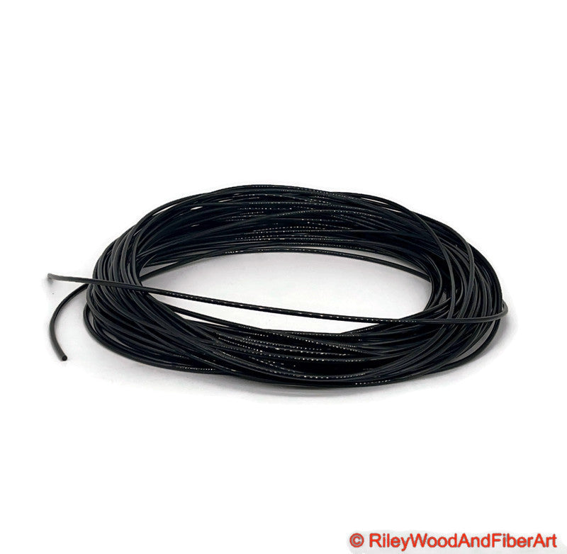Drive Band Material for Spinning wheel - 1/8" Diameter - Black - Sold by the Foot