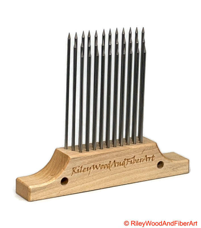 Wool Hackle 3.5 Triple Row Standard made by Riley Wood and Fiber Art