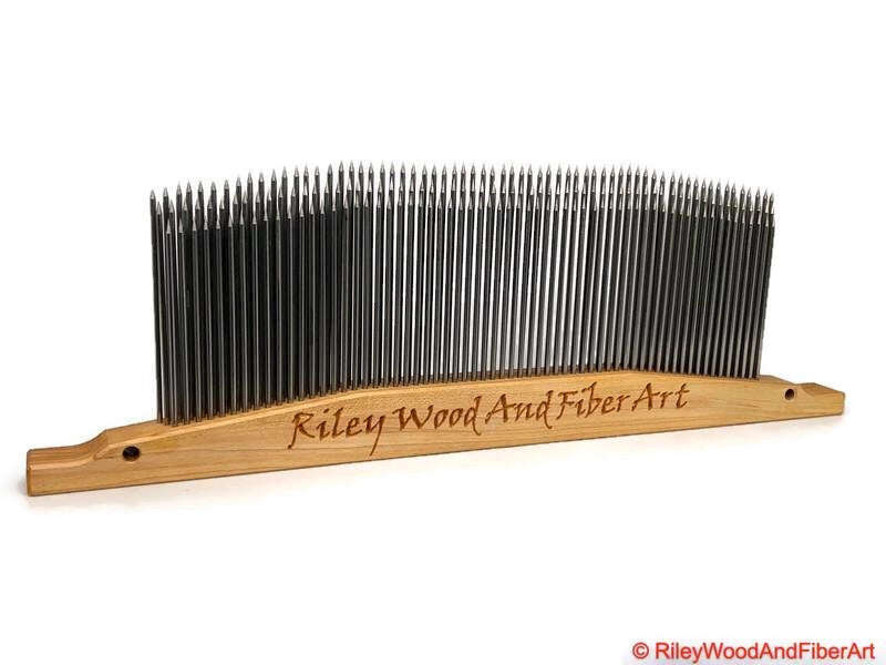 Wool Hackle 12 Triple Row Fine Tooth made by Riley Wood and Fiber Art